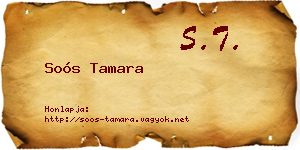 Soós Tamara névjegykártya