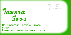 tamara soos business card